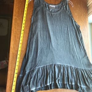 Sleeveless Tunic with Ruffle Hem